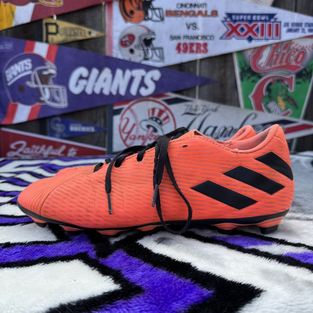 Size 9.5 - Mens Orange Black Adidas Nemeziz 19.4 FxG Soccer Cleats EH0302
